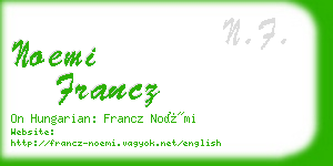 noemi francz business card